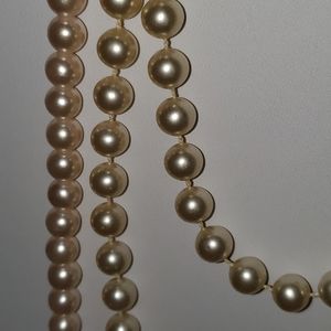 Layering Strands of Pearl Bead Necklaces